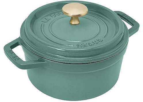 staub La Cocotte Round Z1027-780 Pico Cocotte Round Eucalyptus 6.3 inches (16 cm), Both Handed, Enameled Pot, Induction Compatible, Japanese Authentic Product with Serial Number