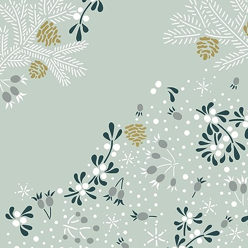 20 kleine Cocktail-Servietten Weihnachten Frostige Symbole als Tischdeko. Papierservietten mit Motiv. Auch für Decoupage und Serviettentechnik 24x24cm