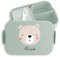 Kinder Bento Box Midi Lunchbox für Mepal Bentobox - Boho Bär Brotdose Bärenmotiv I Bären I Bear - 900 ml - Sage Grün - kita geschenke einschulung jause snackbox dose name frühstücksdose