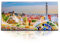 Paul Sinus Kunstdruck Bilder 120x60cm Barcelona Spanien Hundertwasser Farbenfroh Bunt