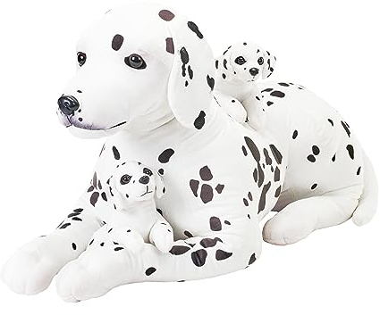 Wild Republic Cuddlekins Jumbo Mutter und Welpen Dalmatiner, Stofftier, 76 cm, Plüschtier, Füllung aus gesponnenen recycelten Wasserflaschen