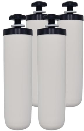 Newton Gravity Water Filter | High Capacity Ceramic Candle | Compatible with Doulton Ultra Sterasyl | Compatible with British Berkefeld, Berkey, etc. (4 Pack)