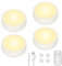 Küchenunterbauleuchte Led lichter mit Fernbedienung, Schrankbeleuchtung Kabellos Aufladbar Led Spots Akku Batteriebetrieben Küchen Unterbauleuchte Küche Vitrinen Glasboden Schrank Lampe Puck Lights