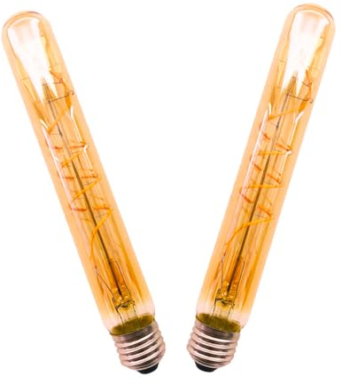 BAISHICHENG 2 Packungen T30 225mm Lange Röhren LED Lampe Edison Retro Vintage Dekorative Röhren Glühbirnen 7W(70W Halogenlampe Ersetzen) E27 Filament LED Lampen Warmweiß 2700K AC220-240V
