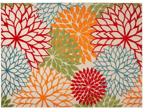 HGTRH Tapis Exterieur Resistant Pluie Terrasse 200x300, Tapis Tropical De Terrasse ExtéRieure, Tapis De Sol Exterieur pour Camping Car Pliable pour Barbecue, Balcon, Plage, Lavable Et RéSistant