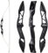 56 Zoll Takedown Recurvebogen Bogenschießen Jagdbogen Sportbogen mit Stoßdämpfendes Zubehör Metall Riser Rechte Hand 30-50lbs (30 lbs)