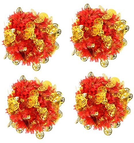 PRETYZOOM 4 Stück Lichterkette aus -light wandverkleidung fensterdeko raumdeko Partyzubehör für das neue Jahr Lichter zum Thema Neujahr Dekorationen für das Frühlingsfest Plastik