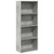 vidaXL Bücherregal Betongrau 60x30x152 cm Holzwerkstoff