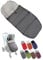 Fußsack [Winterfußsack] Babyfußsack kompatibel mit Bugaboo Kinderwagenmodellen Thermofleece Sitzauflage verstellbar (dunkelgrau)