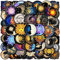 50 Stück Der Mond und die Sonne Aufkleber Auto Laptop Telefon Gitarre Skateboard Motorrad Fahrrad Guitar Moon Stickers Set Vinyl Wasserdicht Aesthetic Aufkleber für Jugendliche Kinder Erwachsene