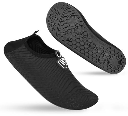 AOOSA Chaussures Aquatiques Homme Femme, Chaussure de Plage, Chaussure de Natation, Chaussures de Sports Nautiques, Respirant, Séchage Rapide, pour Surf, Plongée, Bateau, Kayak, Piscine, Yoga