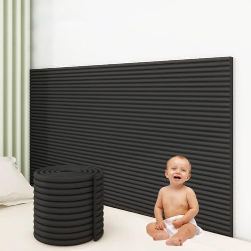 MUMUXIAO Wandkissen zum Abziehen und Aufkleben, gepolstert für die Wand, 200 x 20 cm, 3D-Anti-Kollisions-Wand-Polsterung, selbstklebende Wandpaneele für Schlafzimmer, Kinderzimmer, Spielzimmer