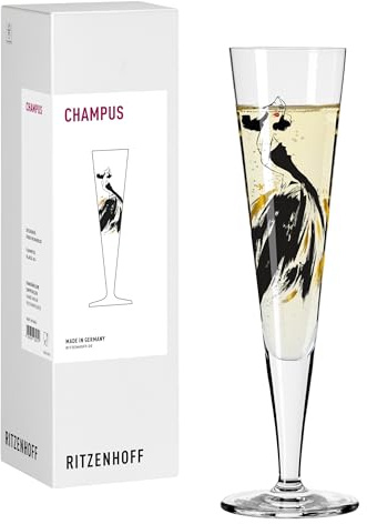 RITZENHOFF 8114004 Champagnerglas 200 ml Serie Fashion mit Motiv Dame im Kleid - Made in Germany
