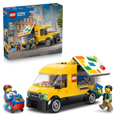 LEGO City Camión LEGO de Juguete - Maqueta de Furgoneta de Reparto con 2 Minifiguras, Carretilla, Palé y Cajas - Regalo de Cumpleaños para Niños de 6+ Años - 60500