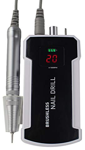 Nail Drill 65W 35000RPM Rechargeable High Speed Low Heat Electric Nail File for Salon Home Manicure Pedicure