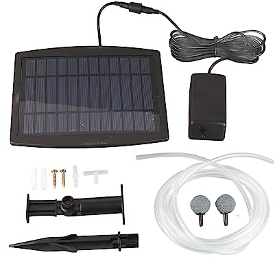 Solarbetriebener Oxygenator, Luftsprudler, Luftpumpe, Sauerstoff für Außenpool, Teich, Aquarium, Premium-ABS-Material, energiesparend, umweltfreundlich, 2200-mAh-Batterie, 22