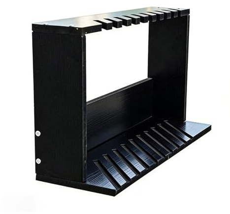 ZUGIATP Fliesenständer Aus Holz, 10 Fächer Musterständer Für Showroom, Stabil Bodenfliesen Präsentationsständer Für 11x23in Muster, Robustes Regal(0.55in/1.4cm)