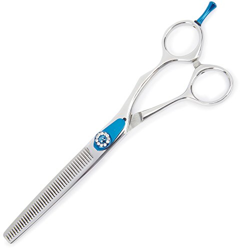 Master Grooming Tools 5900 Diamond Series Schere – Hochleistungsschere für die Fellpflege von Hunden – 42 Zähne Effilierschere, 16,2 cm