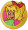 alles-meine.de GmbH Bügelbild - Bibi Blocksberg die kleine Hexe - 6,8 cm * 7 cm - Aufnäher gewebter Flicken/Applikation - für Kinder - Mädchen Jungen - Hexen Besen
