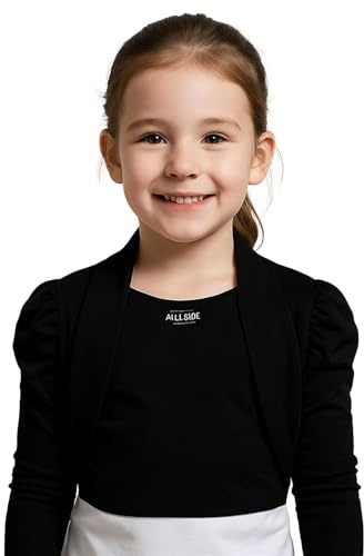 New Kids Girls Ruched Sleeve Stylish Shrug Bolero Cropped Cardigan 2-13 Years