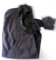 N.A. Fashion Schalmütze,Kapuzenschal,Capuchon mit Kustfell (Schwarz)