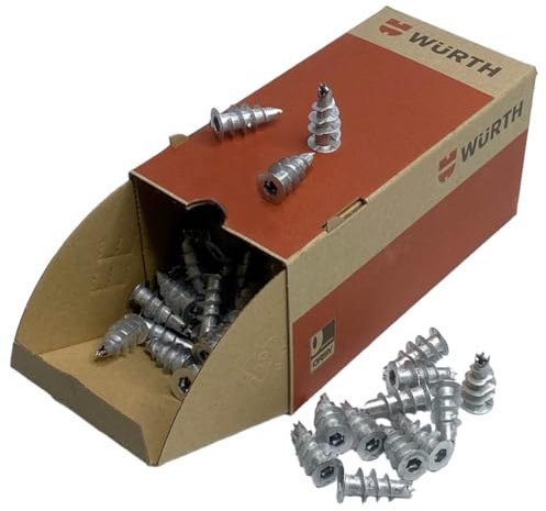 Würth 200 tasselli per cartongesso, 14,5 x 33 mm, in metallo pressofuso W-GS, tasselli autoforanti per cartongesso 09032521, tassello robusto per un facile montaggio in cartongesso e fibra di gesso
