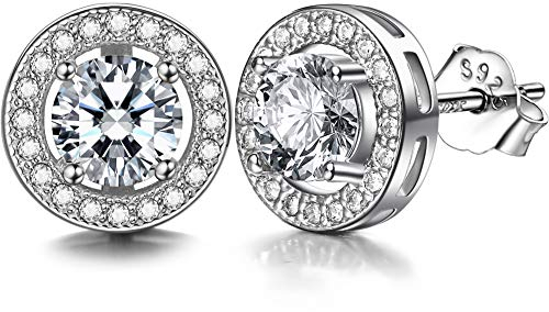 Lydreewam Ohrstecker Ohrringe Damen 925 Sterling Silber mit 3A 6mm Zirkonia