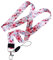 Umhängeband mit, beidseitigem, vollfarbigem Druck, ideal für Ausweise/Schlüssel / MP3-Player/USB-Sticks Mehrfarbiges Blumenmuster