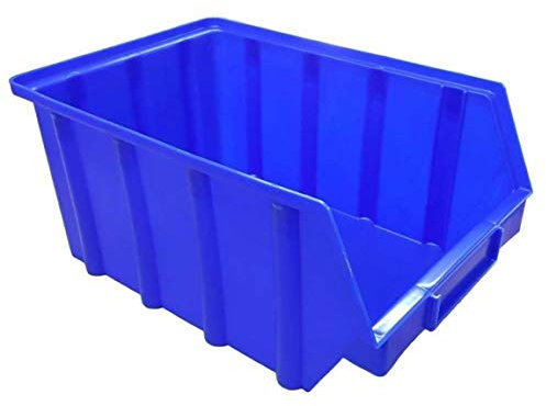 S&S-Shop Boîtes de rangement empilables en plastique PP bleues - Lot de 30 (4 tailles)