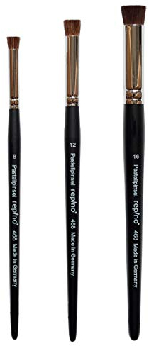 Pastellpinsel repino Pastellkreiden Pinsel Set - rund - Grösse 8, 12 und 16