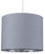 MiniSun | Small Modern Grey and Chrome Drum Light Shade | Pendant Lights, Home Décor & Improvement Essential