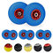 Relaxdays Roue de Diable, 8X Roue de brouette Caoutchouc, 3.00-4, 260 x 85 mm, pour axe de 20 mm, Bleu-Rouge