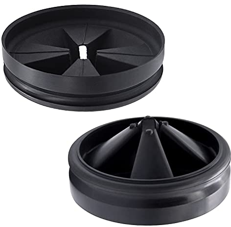 3 3/8 Garbage Disposal Splash Guards Sink Baffle QCB-AM Replacement for InSinkErator Evolution Series, Upgraded Removable Quiet Collar Drain Plugs, Garbage Disposer Accessories, Black