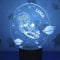 LAUBLUST 3D LED Nachtlicht Kinder - Personalisiert, Farbwechselnd, Holz Sockel - Geschenk für Kinder | Astronaut Motiv