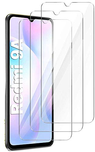 iGlobalmarket (Pack 3 Unids) Protector Pantalla para Xiaomi Redmi 9 / 9A / 9C, Vidrio Cristal Templado, dureza 9H, sin Burbujas, antiarañazos
