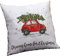 Cepewa - 44573 - Kissen, Weihnachten, Auto Tannenbaum, Driving Home for Christmas weiß, 40cm x 40cm, Baumwolle, Füllung: Polyester, waschbar, Reißverschluß