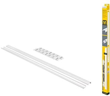 Schellenberg 20028 Kabelkanal und Kabel Organizer in einem, Kabel verstecken und ordnen einfach gemacht, Erweiterung Kabelmanagement System M weiß 2,1 m, ohne Kabel kürzen, zum Kleben oder Schrauben