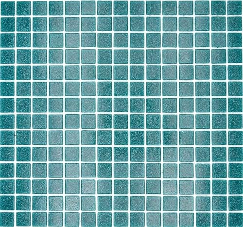 Glasmosaik Mosaik Fliesen dunkel türkis grün Fliesenspiegel Küchenrückwand MOS200-A67