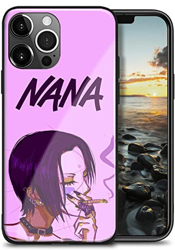 HWLHJJ Étuis de téléphone anime japonais imprimé manga coque de protection en verre (Nana Osaki, pour iPhone 11)