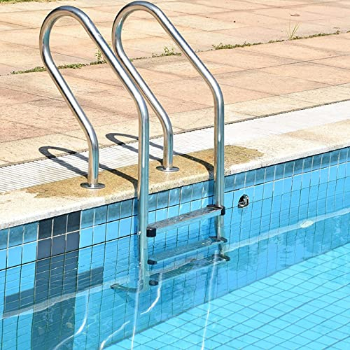 Escalera Piscina Enterrada 2/3/4/5 Escalones con Patas Fácil Montaje, Escalera Piscina Enterrada Acero Inoxidable, Sistema Entrada Y Salida para Piscinas Enterradas(3 Pedals)