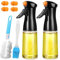Scettar Oil Sprayer Bottle 2 Pack Olive Oil Spray Bottles 200ml Cooking Fryer Oil Mister Oil Sprayers for Air Fryer BBQ Baking Salad
