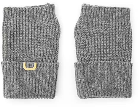 UNDERCONTROL Gold Label Kaschmir-Wollmischung, weiche Haptik, Daumenloch, Fingerlose Handgelenksmanschette, Kurze Damen-SMS-Wärmer, Handy-Handschuhe, Korea (GRAU)