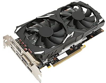 RX 580 Gaming Graphics Card, 8GB GDDR5 Desktop Computer Graphics Card, 4K 60Hz PCIE 3.0 3 DP DVI 256bit 1284MHz for Ellesmere 14nm, Dual Fan Integrated Cooling Module