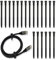 Silicone Cable Ties 7inch Reusable Cable Ties, 20pcs Reusable Zip Ties Elastic Silicone Cord Organizer Straps Ties for Charging Cables USB Cables Earphones Cable Audio(18cm, 20pcs, Black)