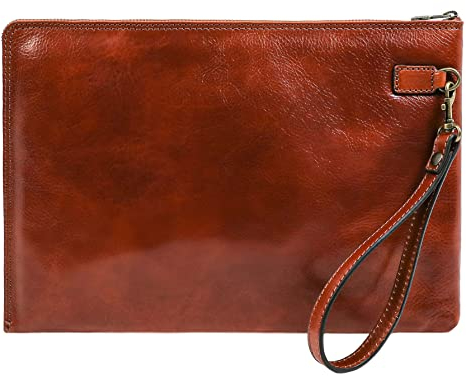 Time Resistance Lederclutch für Herren - Handtasche - Ledertasche - Edles Portmonee - Umhängetasche Herren - Clutch aus Leder