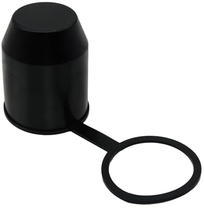 HIsports Schutzkappe Anhängerkupplung mit Sicherungsring Kugelschutzkappe Abdeckung Anhängerkupplung Abdeckkappe Abdeckkappe mit Schlaufe für Auto Kugelkopf-Kupplung (Schwarz)