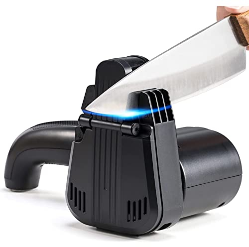 THREMA Electric Knife Sharpeners, Knife Sharpening Tool, Multifunctional Knife Sharpener Machinewith Various Mesh Abrasive Belt, Quick Sanding and Easy To Operate, for Kitchen Restaurant
