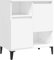 vidaXL Buffet, Armoire Latérale avec 4 Compartiments, Meuble de Rangement, Organisateur de Salle de Séjour, Industriel, Blanc Bois d'Ingénierie