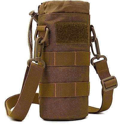 Pochette Tactique pour Bouteilles d'eau, Poche Bouteille d'eau Molle Réglable pour Alpinisme Pêche Randonnée Camping