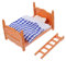 Toyvian 1 Set Bettmodell Mini-Puppenhaus Mini-Spielzeug Miniaturen Etagenbett Schlafzimmermöbel Holz Puppenbett Mini- Bett Mini- Dekoration Miniatur-Bett